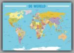 Poster Kaart Wereld
